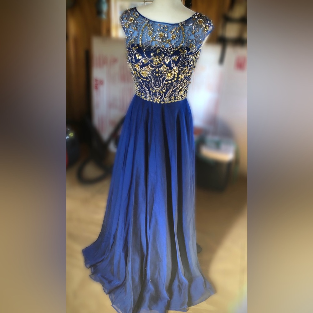 Royal Blue Sherri Hill Prom Dress